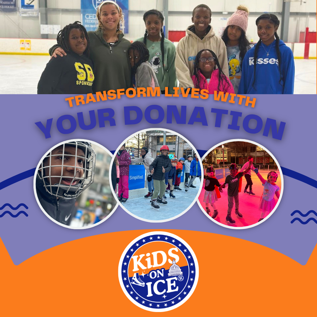 Donate square for website Thank you - kids on step holding banner